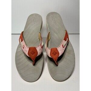 Sperry Coral Sailor Flip Flops size 8